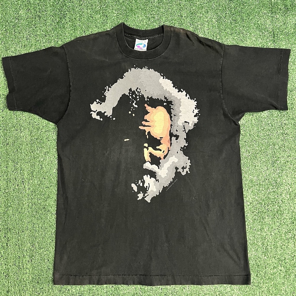 Vintage 1995 Jerry Garcia Estate Tribute Liquid Blue T-Shirt Single Stitch USA